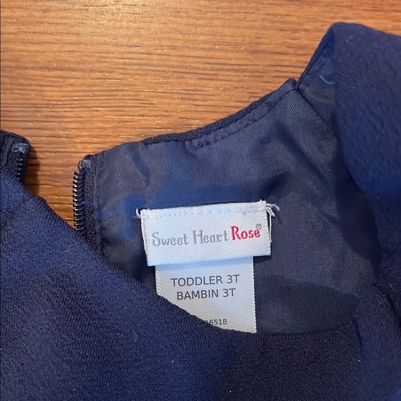 Elegant Navy Blue Kids Dress - Picture 3 of 5